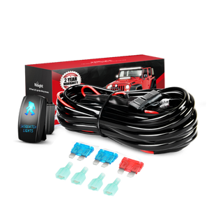 16AWG Wiring Harness Kit 12V with 5Pin Laser On off SASQUATCH LIGHTS Rocker Switch, 2 Lead