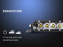 50W Super Slim Flood LED Light Bar, 11 inch, 2 Piece Kit