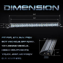 100W Super Slim Single Row LED Light Bar, 21 inch
