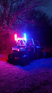 Twisted LED Dual Whip Kit, Various Sizes and Colors
