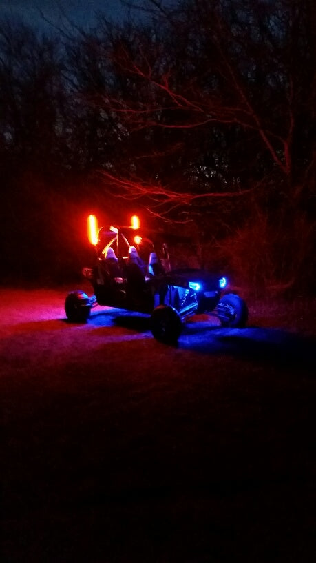Twisted LED Dual Whip Kit, Various Sizes and Colors