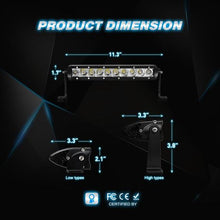 50W Super Slim Flood LED Light Bar, 11 inch, 2 Piece Kit