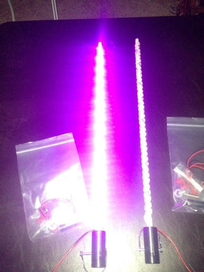 Twisted LED Single Whip Kit in Various Sizes and Colors