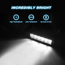 30W Super Slim Single Row Spot LED Light Bar, 7 Inch, 2 Piece Kit