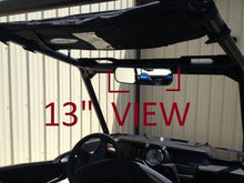 EMP 13" Wide Panoramic Rear view Mirror and (2) Round Side Mirrors for 1-3/4" Round Cages