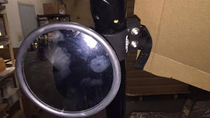 EMP 13" Wide Panoramic Rear view Mirror and (2) Round Side Mirrors for 1-3/4" Round Cages