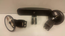 EMP 13" Wide Panoramic Rear view Mirror and (2) Round Side Mirrors for 1-3/4" Round Cages