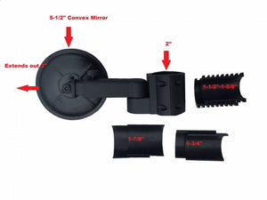 EMP Smack Back Buggy Mirrors-Round 5-1/2" Diameter Convex - One Pair