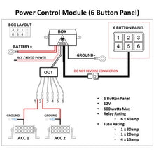 Infinite Offroad Power Control Module - 6 Push Button Panel