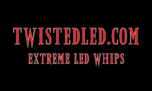 Twisted LED Single Whip Kit in Various Sizes and Colors